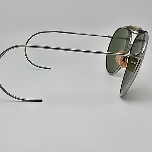 Rochester Optical R.O.C. AN6531 Ful-Vue 12 Nickel Plated WWII Aviator Sunglasses - Picture 5 of 16
